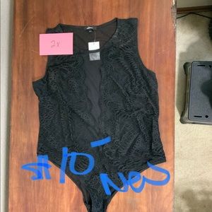 Charlotte Russe mesh/lacy bodysuit